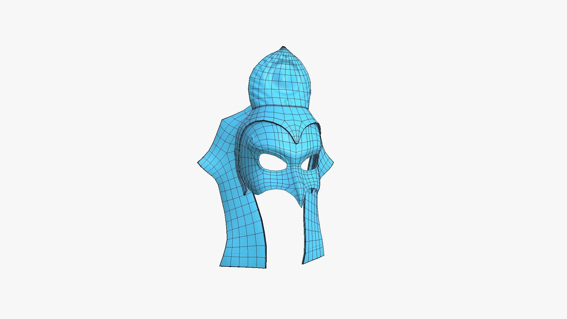 Ra Mask A08 - Egyptian Gods Character Clothing Low-poly 3D model_18
