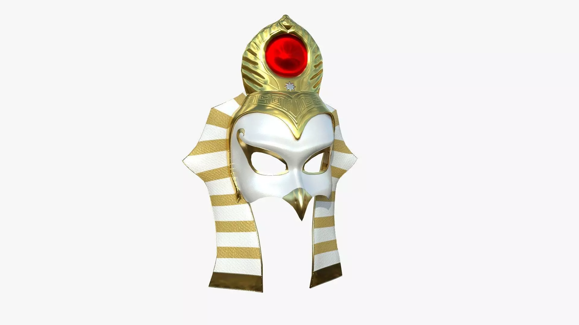 Ra Mask A08 - Egyptian Gods Character Clothing Low-poly 3D model_0