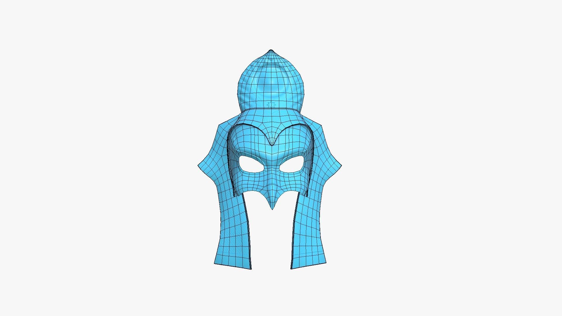 Ra Mask A08 - Egyptian Gods Character Clothing Low-poly 3D model_20