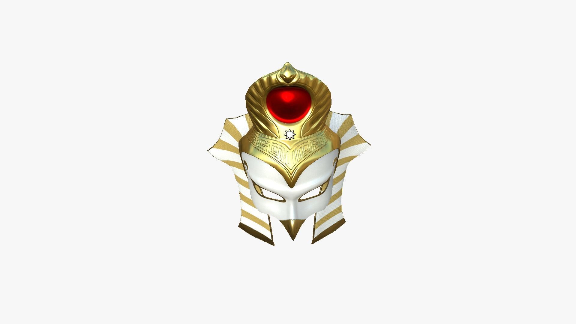 Ra Mask A08 - Egyptian Gods Character Clothing Low-poly 3D model_3