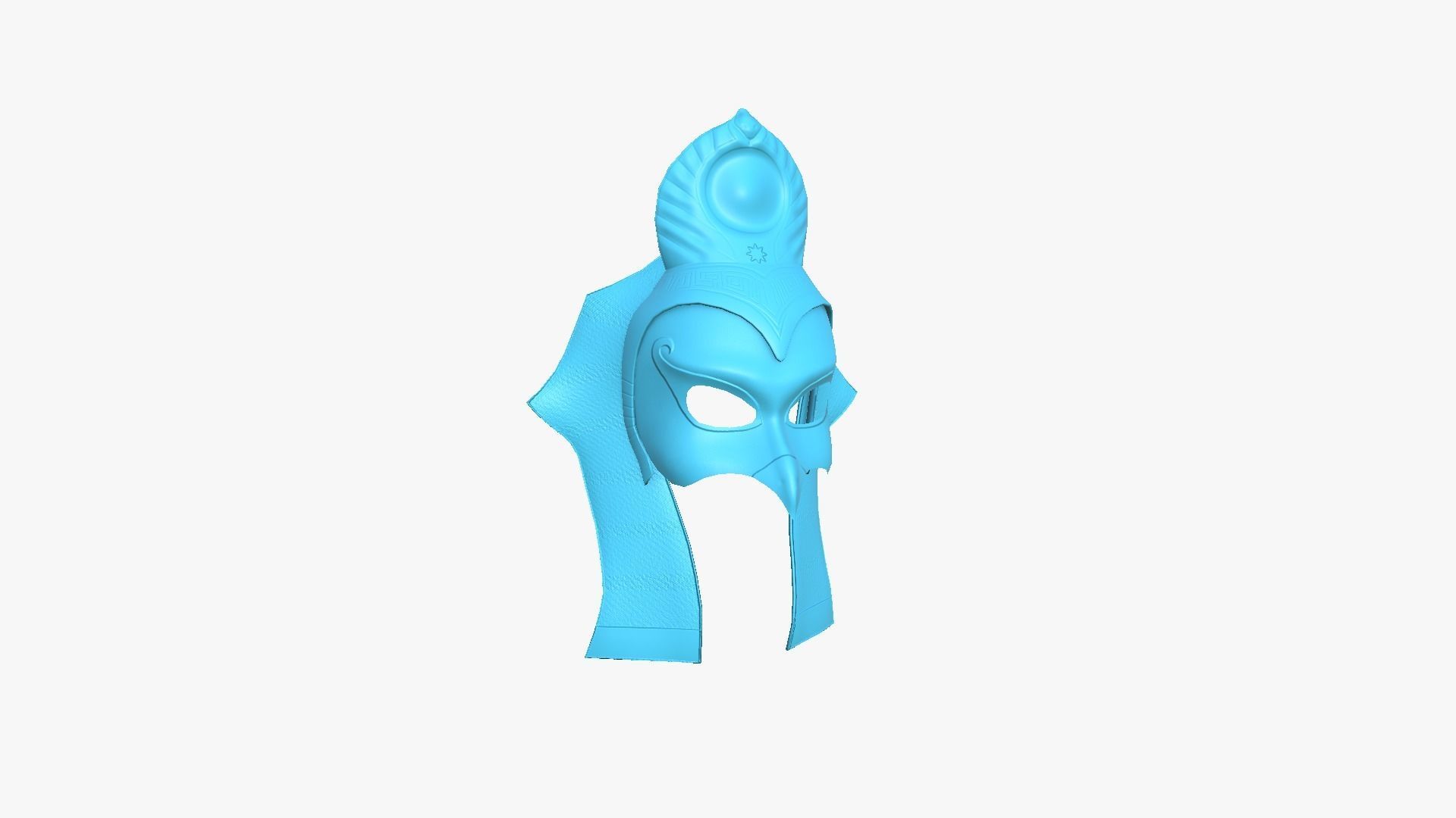 Ra Mask A08 - Egyptian Gods Character Clothing Low-poly 3D model_11