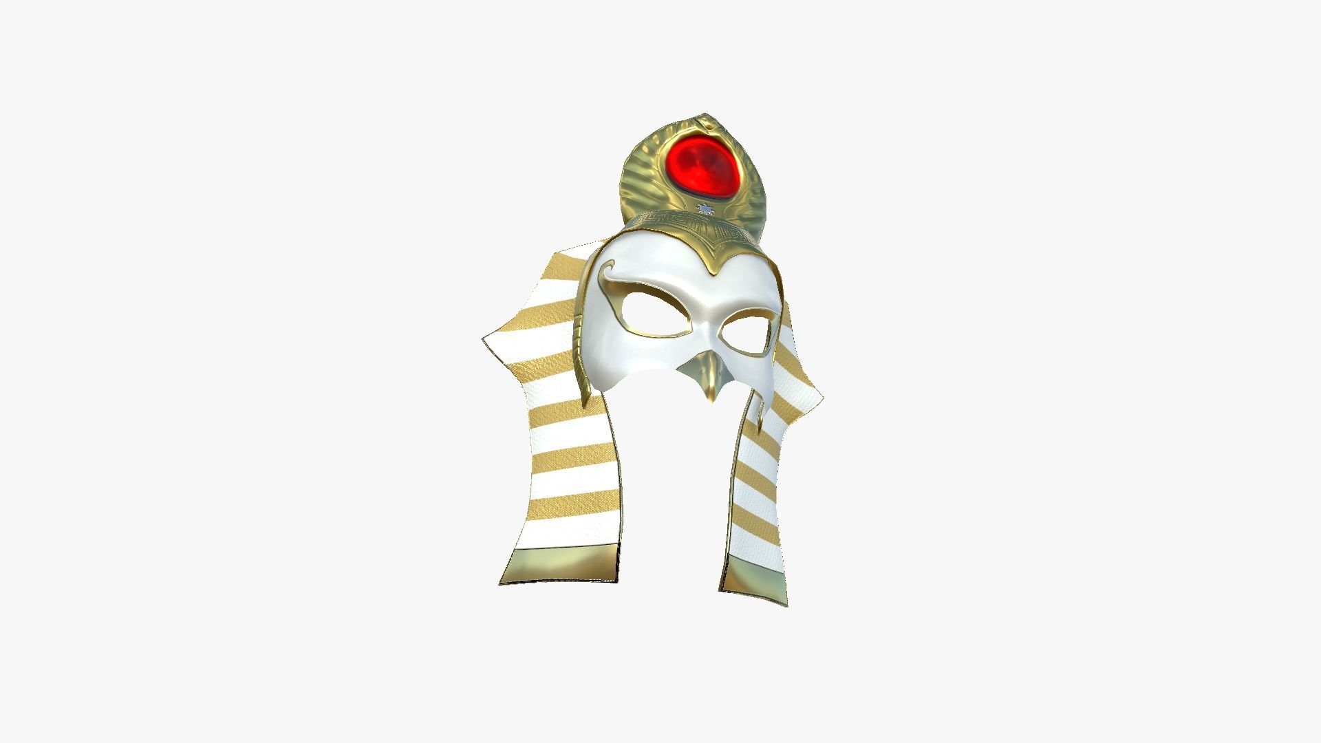 Ra Mask A08 - Egyptian Gods Character Clothing Low-poly 3D model_4