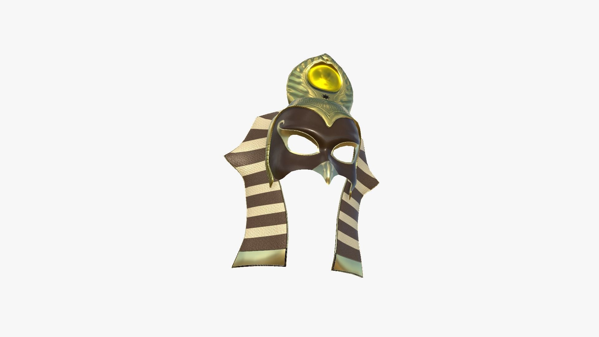 Ra Mask A06 - Egyptian Gods Character Clothing Low-poly 3D model_4