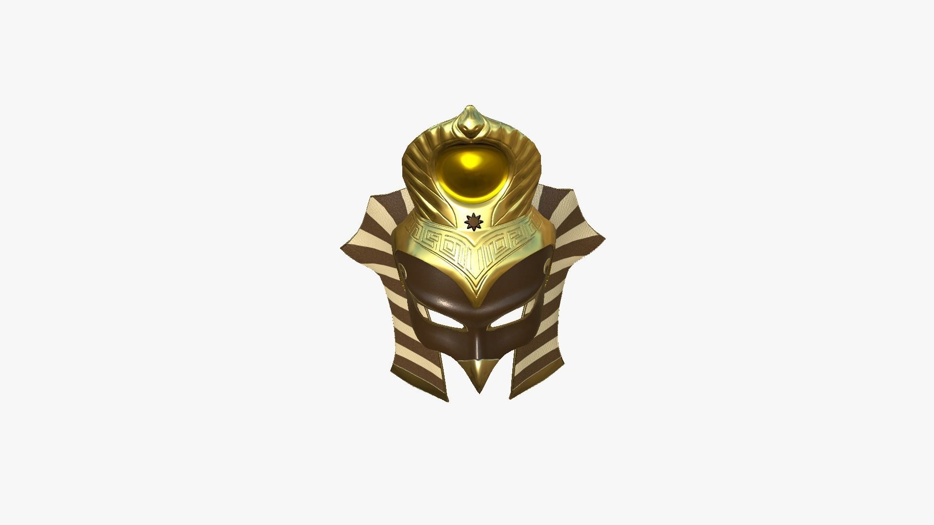 Ra Mask A06 - Egyptian Gods Character Clothing Low-poly 3D model_3