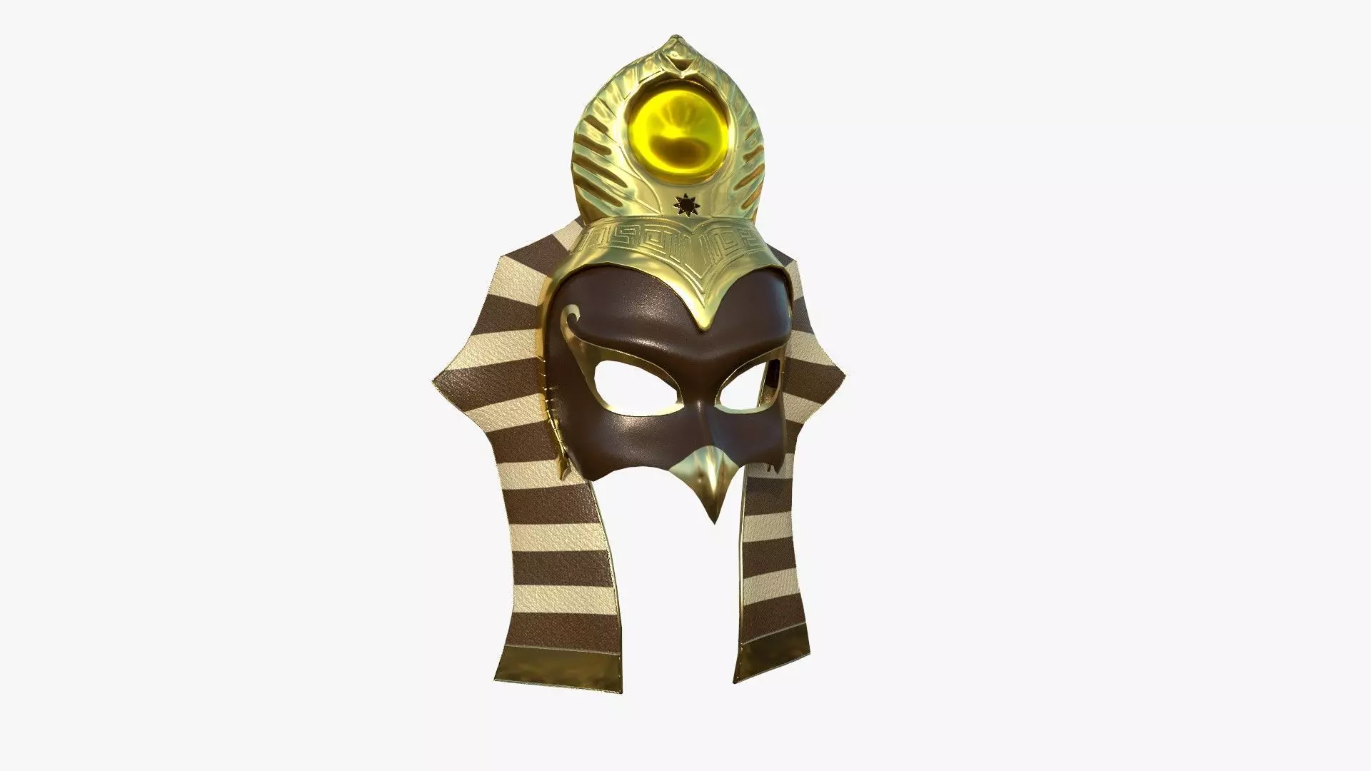 Ra Mask A06 - Egyptian Gods Character Clothing Low-poly 3D model_0
