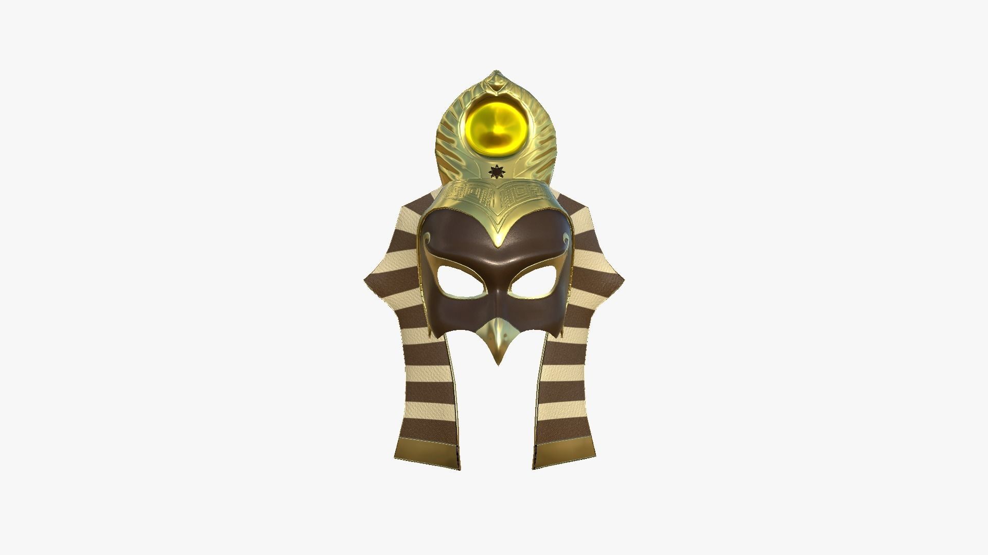 Ra Mask A06 - Egyptian Gods Character Clothing Low-poly 3D model_1