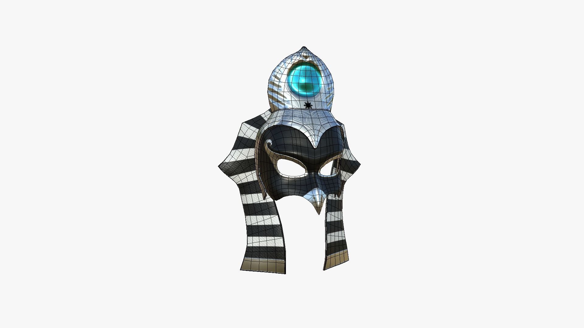 Ra Mask A05 - Egyptian Gods Character Clothing Low-poly 3D model_6