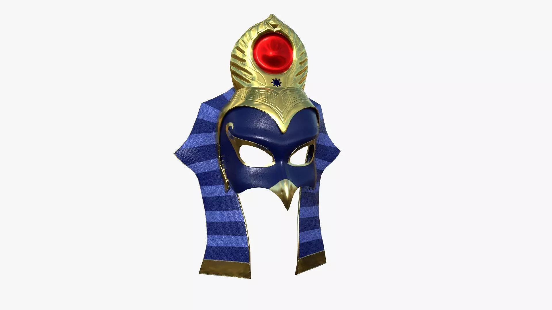 Ra Mask A04 - Egyptian Gods Character Clothing Low-poly 3D model_0