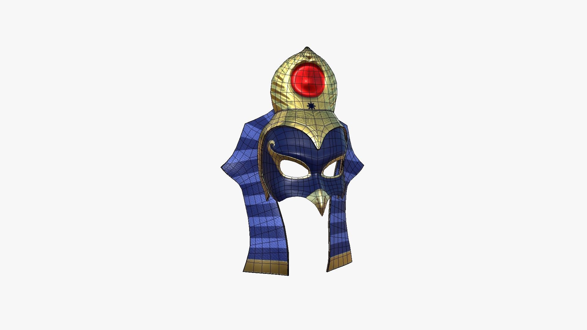 Ra Mask A04 - Egyptian Gods Character Clothing Low-poly 3D model_6