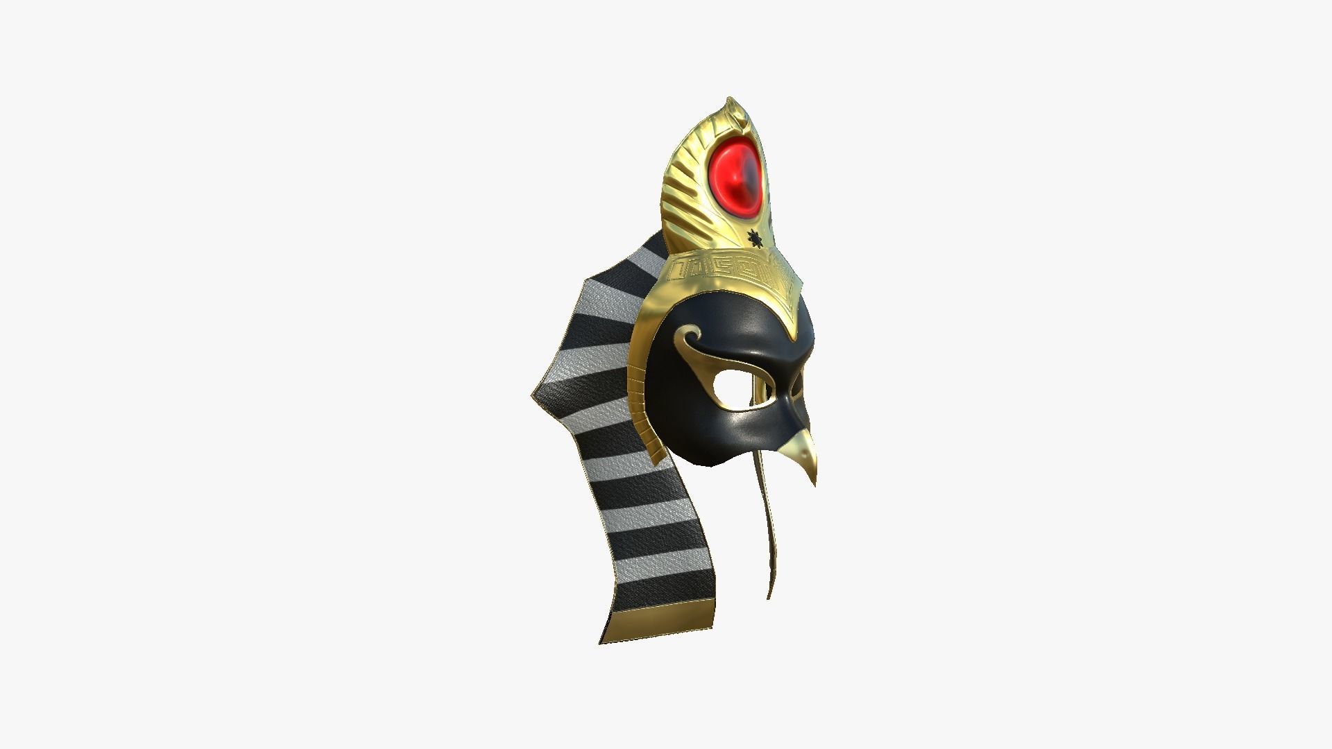 Ra Mask A03 - Egyptian Gods Character Clothing Low-poly 3D model_2