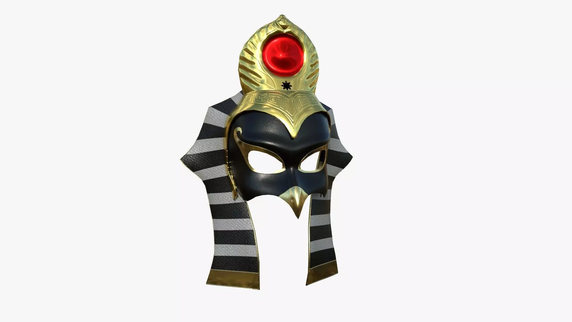Ra Mask A03 - Egyptian Gods Character Clothing Low-poly 3D model_0