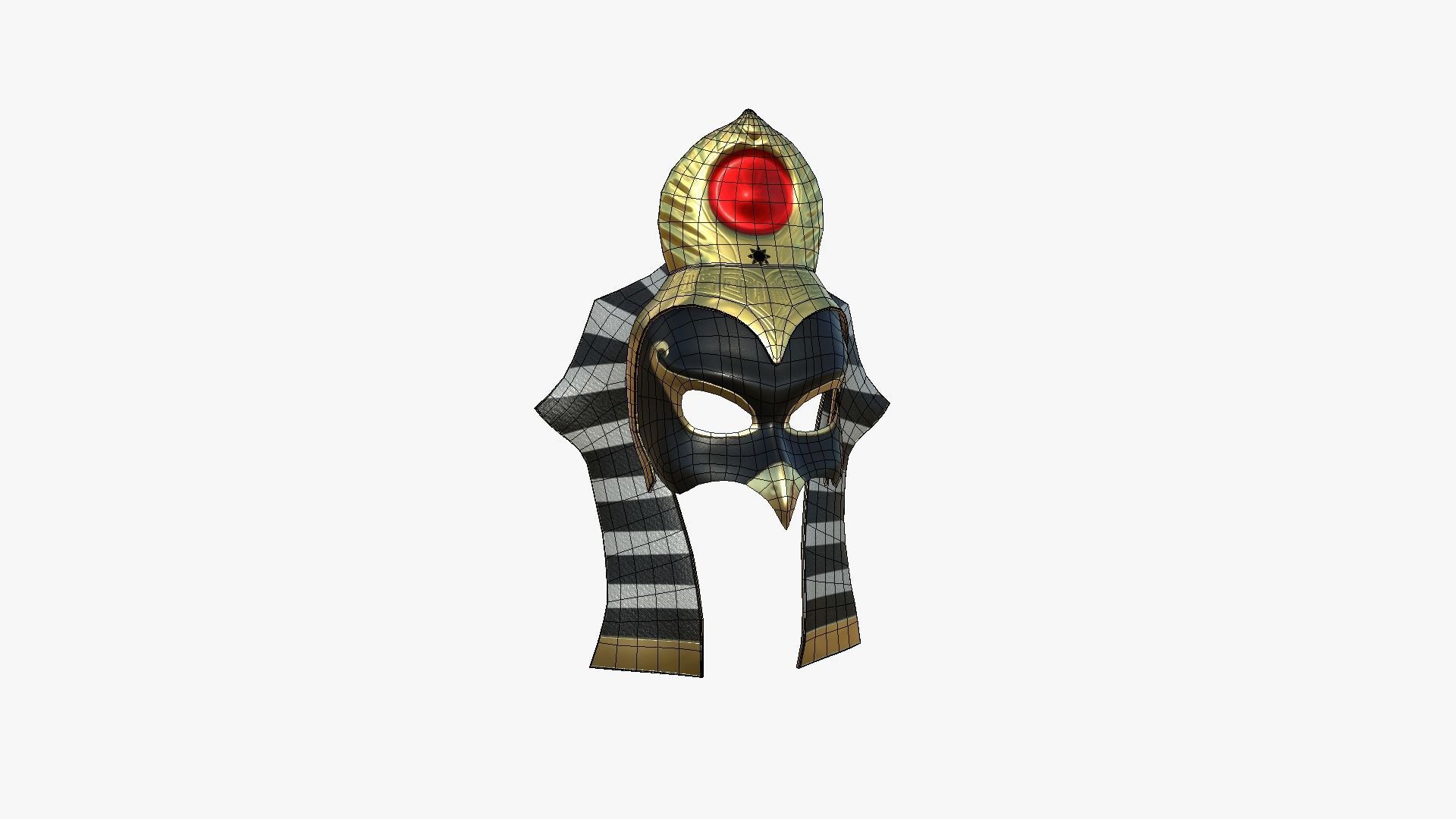 Ra Mask A03 - Egyptian Gods Character Clothing Low-poly 3D model_6