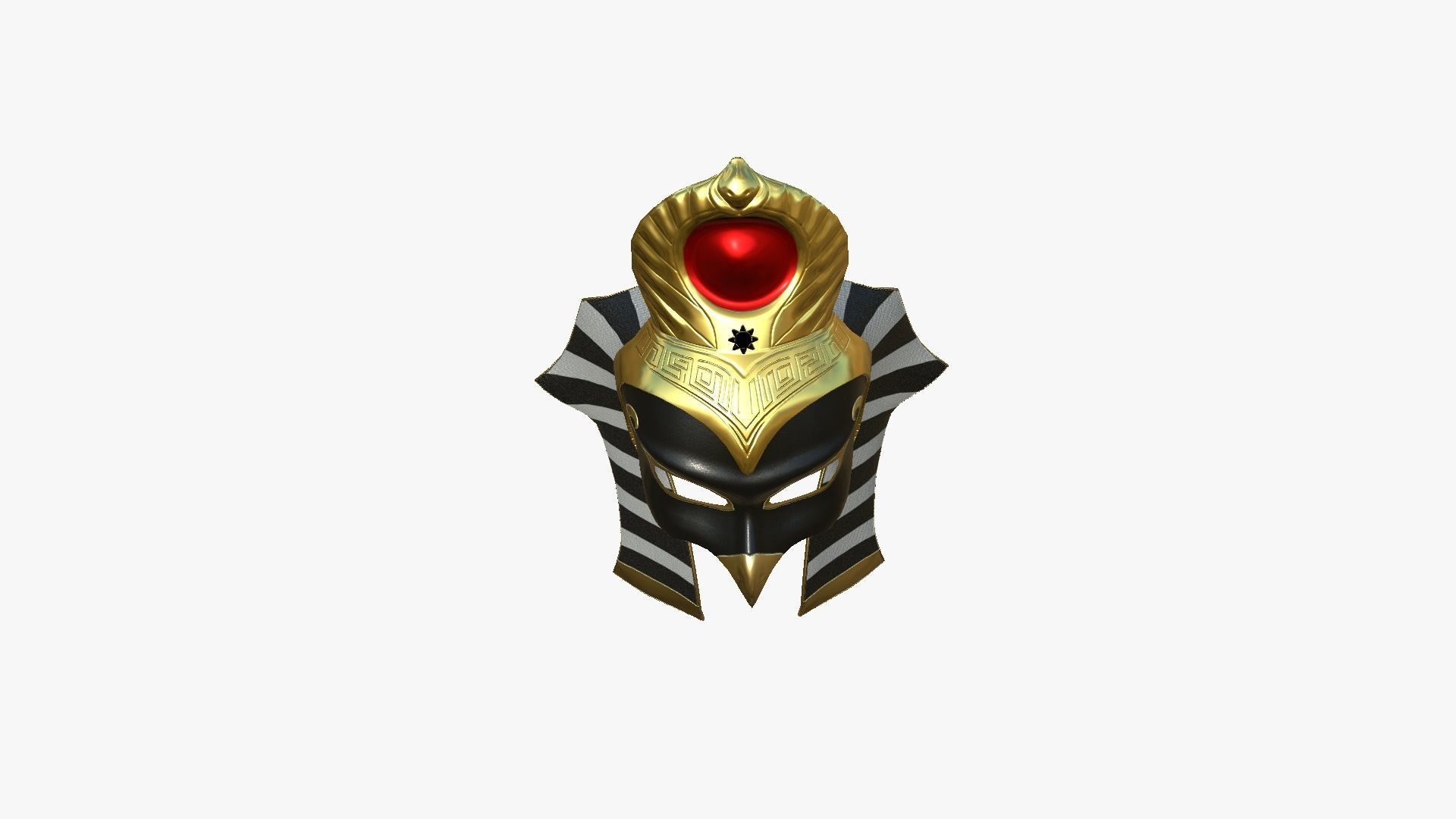 Ra Mask A03 - Egyptian Gods Character Clothing Low-poly 3D model_3