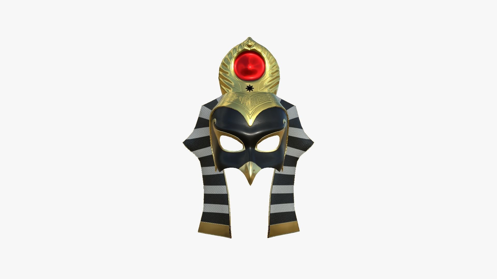 Ra Mask A03 - Egyptian Gods Character Clothing Low-poly 3D model_1
