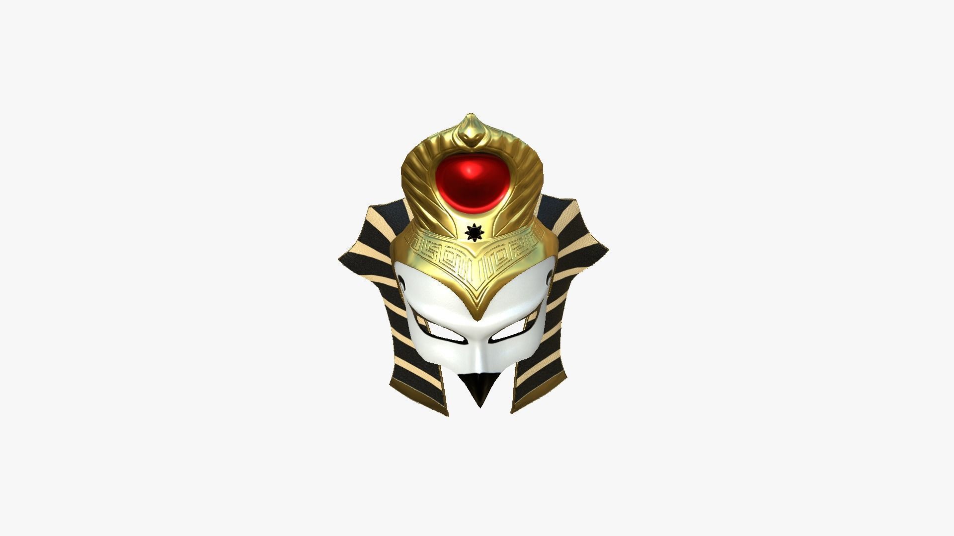 Ra Mask A02 - Egyptian Gods Character Clothing Low-poly 3D model_3