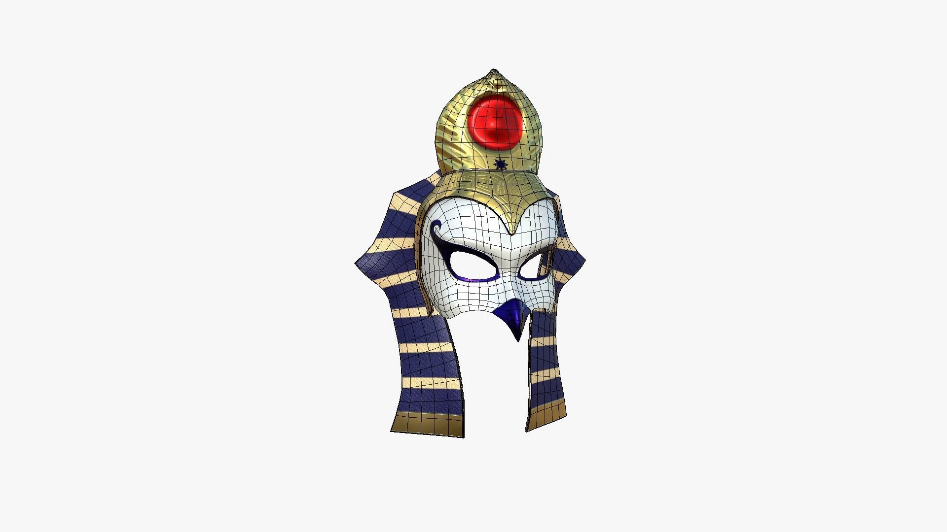 Ra Mask A01 - Egyptian Gods Character Clothing Low-poly 3D model_6