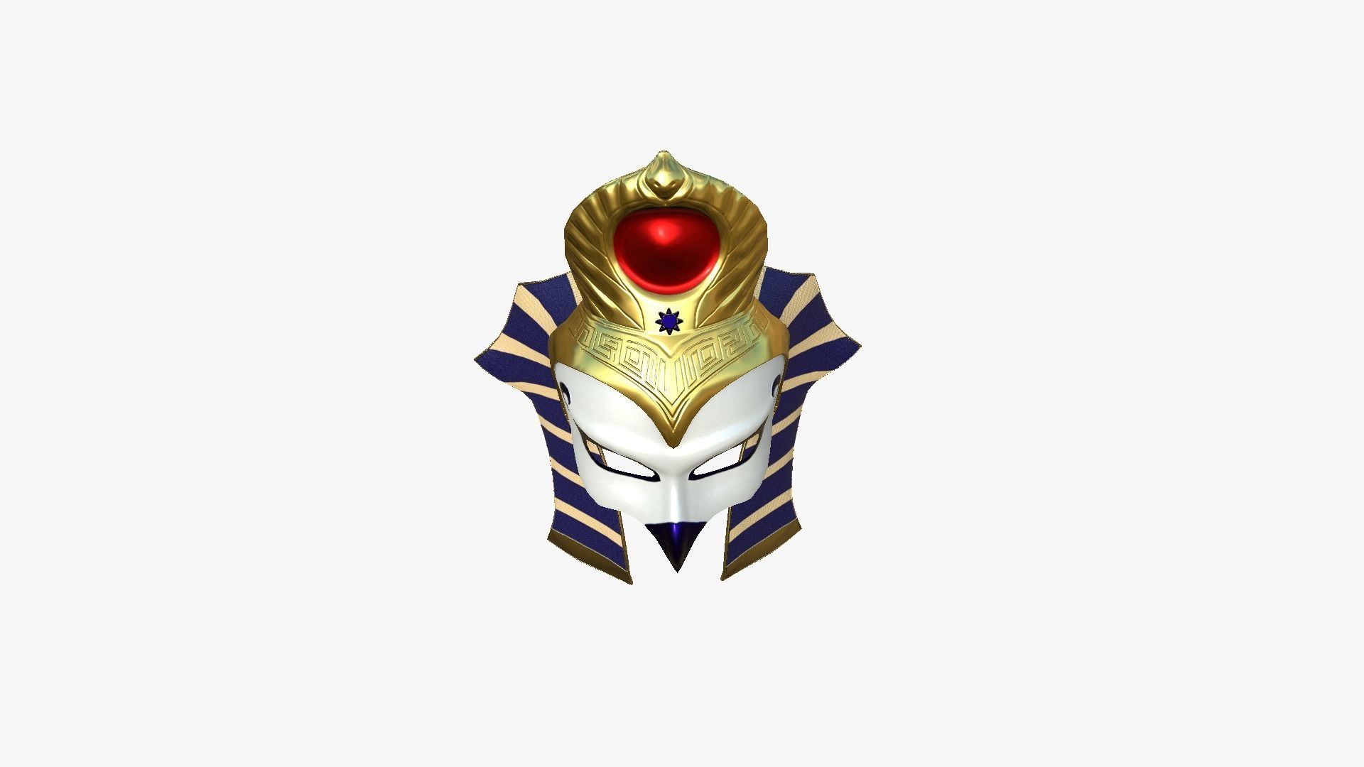 Ra Mask A01 - Egyptian Gods Character Clothing Low-poly 3D model_3