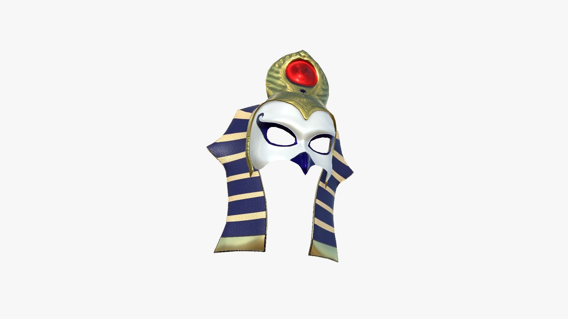 Ra Mask A01 - Egyptian Gods Character Clothing Low-poly 3D model_4