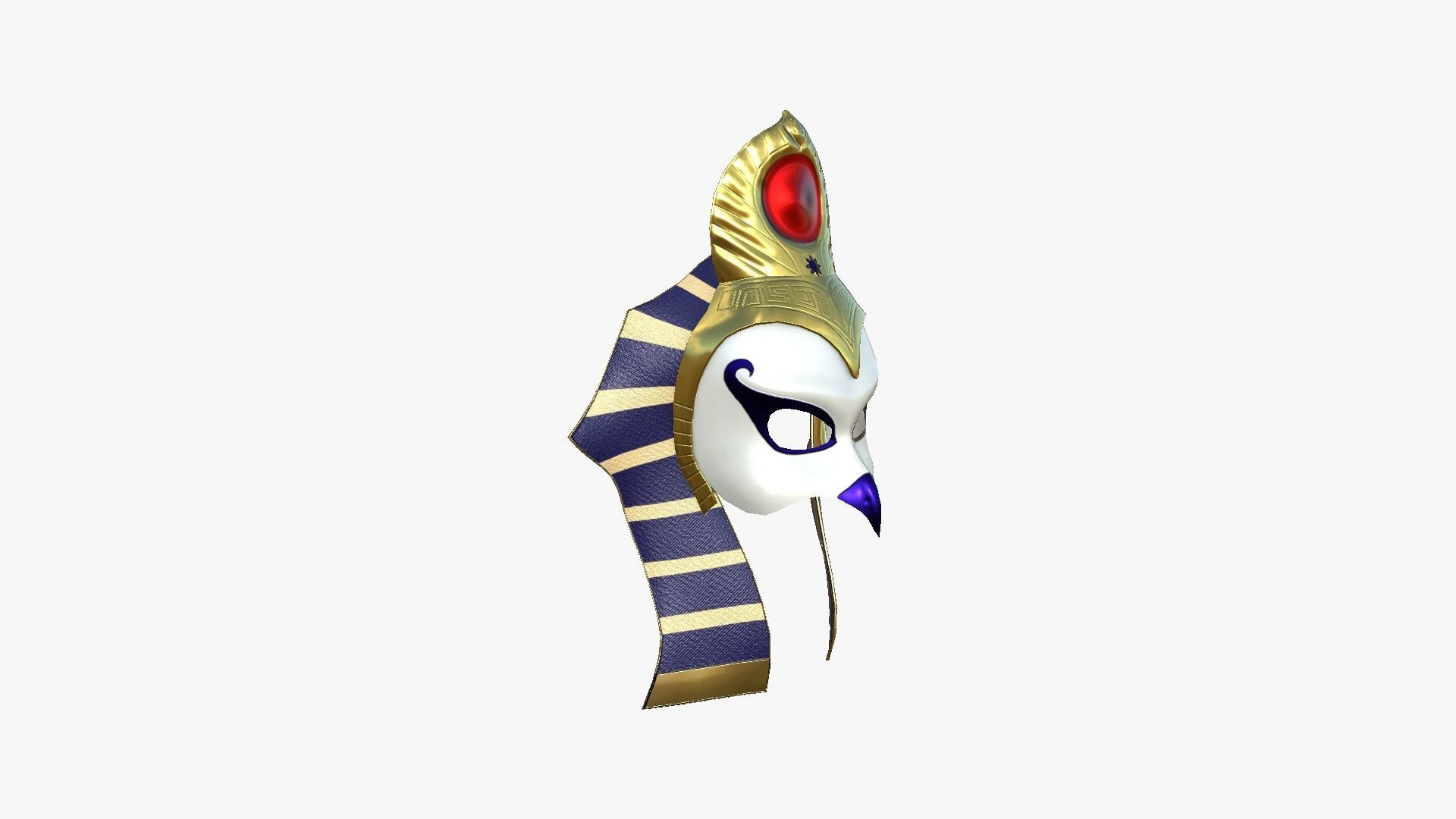 Ra Mask A01 - Egyptian Gods Character Clothing Low-poly 3D model_2