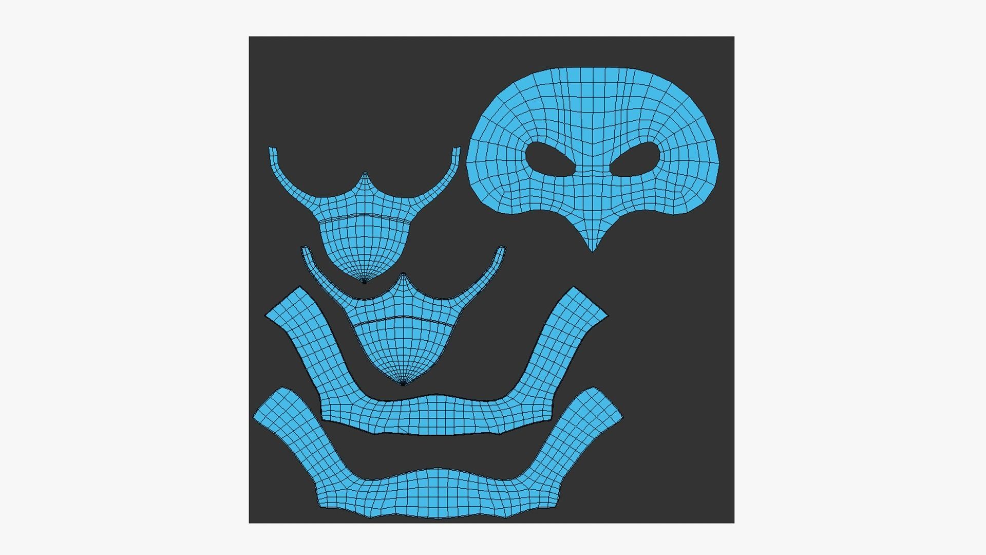 Ra Mask A01 - Egyptian Gods Character Clothing Low-poly 3D model_17