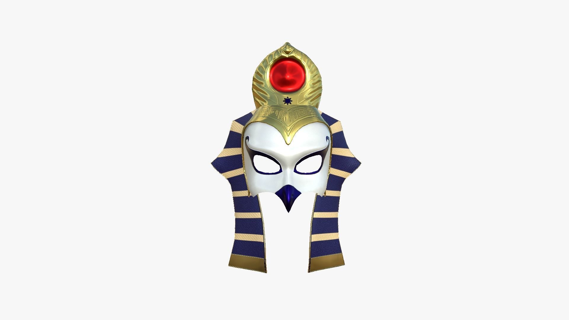Ra Mask A01 - Egyptian Gods Character Clothing Low-poly 3D model_1