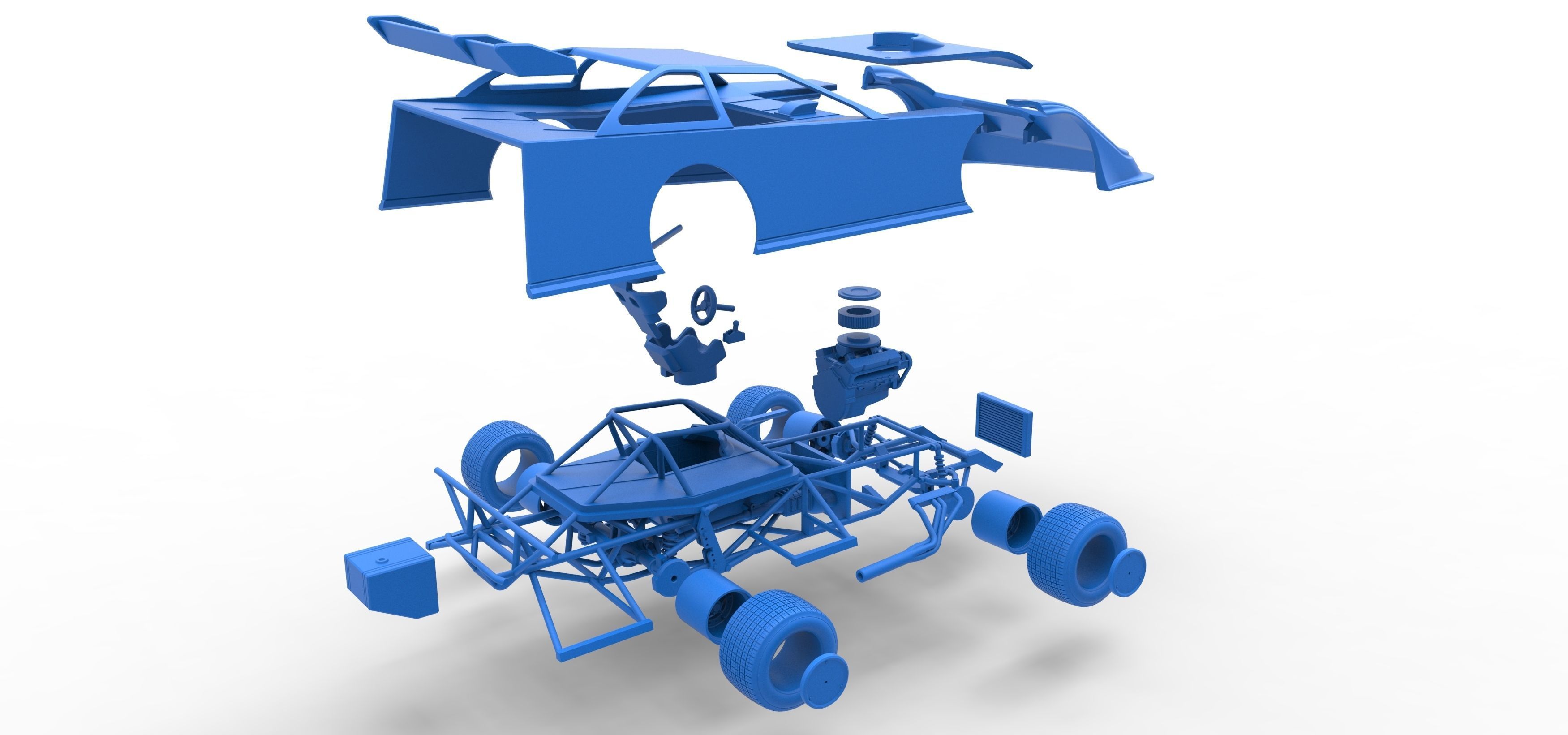 Super Dirt Late model Scale 1 to 25 3D print model_64