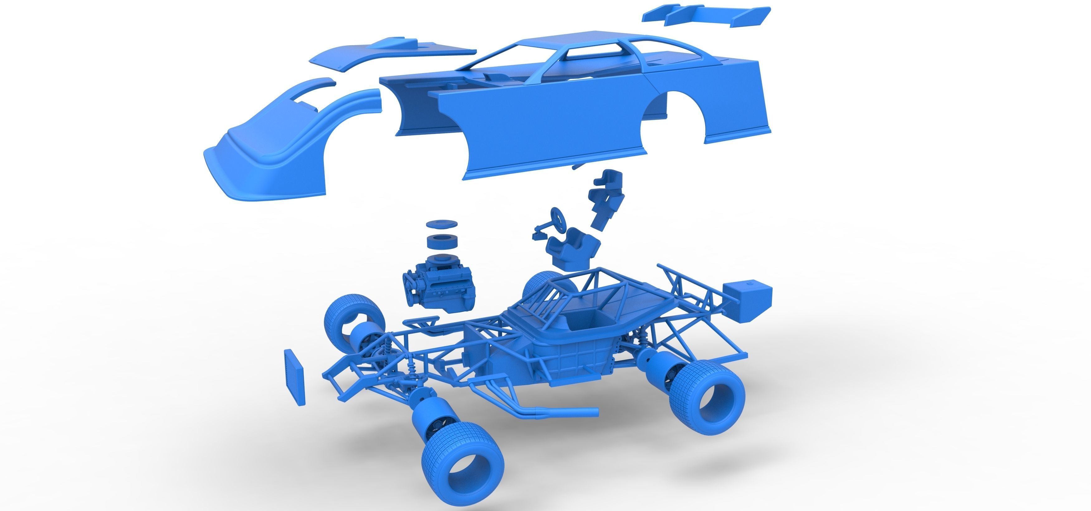 Super Dirt Late model Scale 1 to 25 3D print model_56