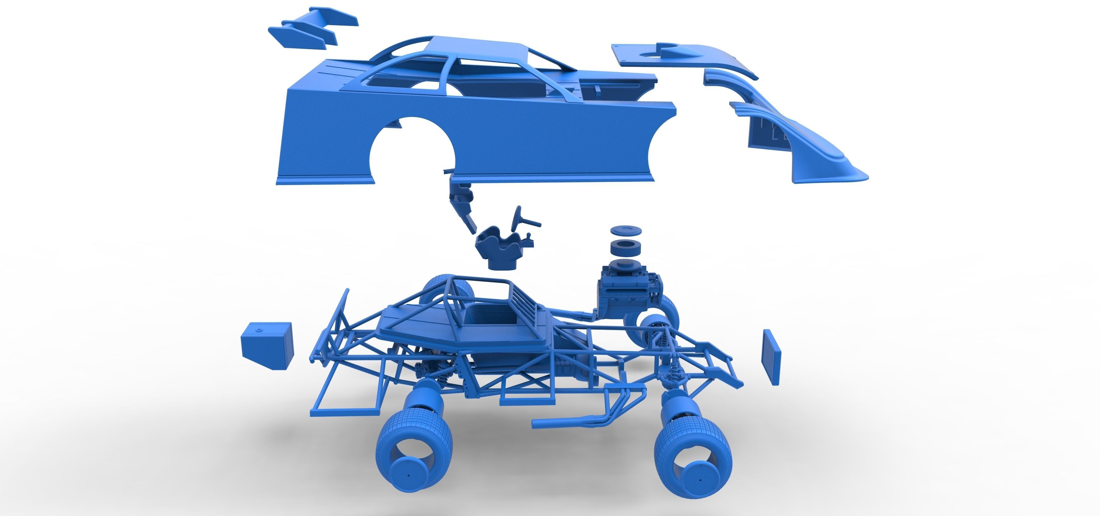 Super Dirt Late model Scale 1 to 25 3D print model_65