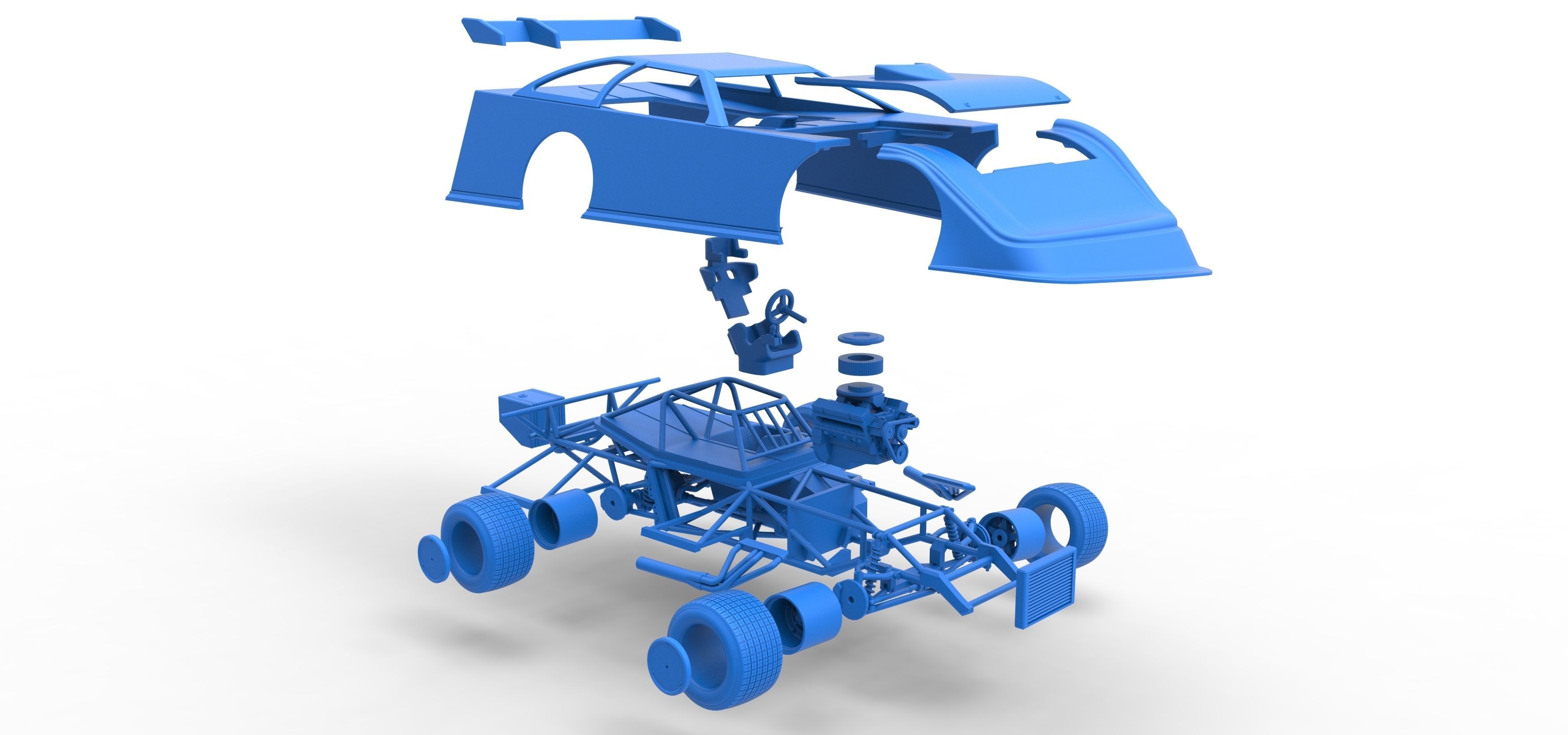 Super Dirt Late model Scale 1 to 25 3D print model_66