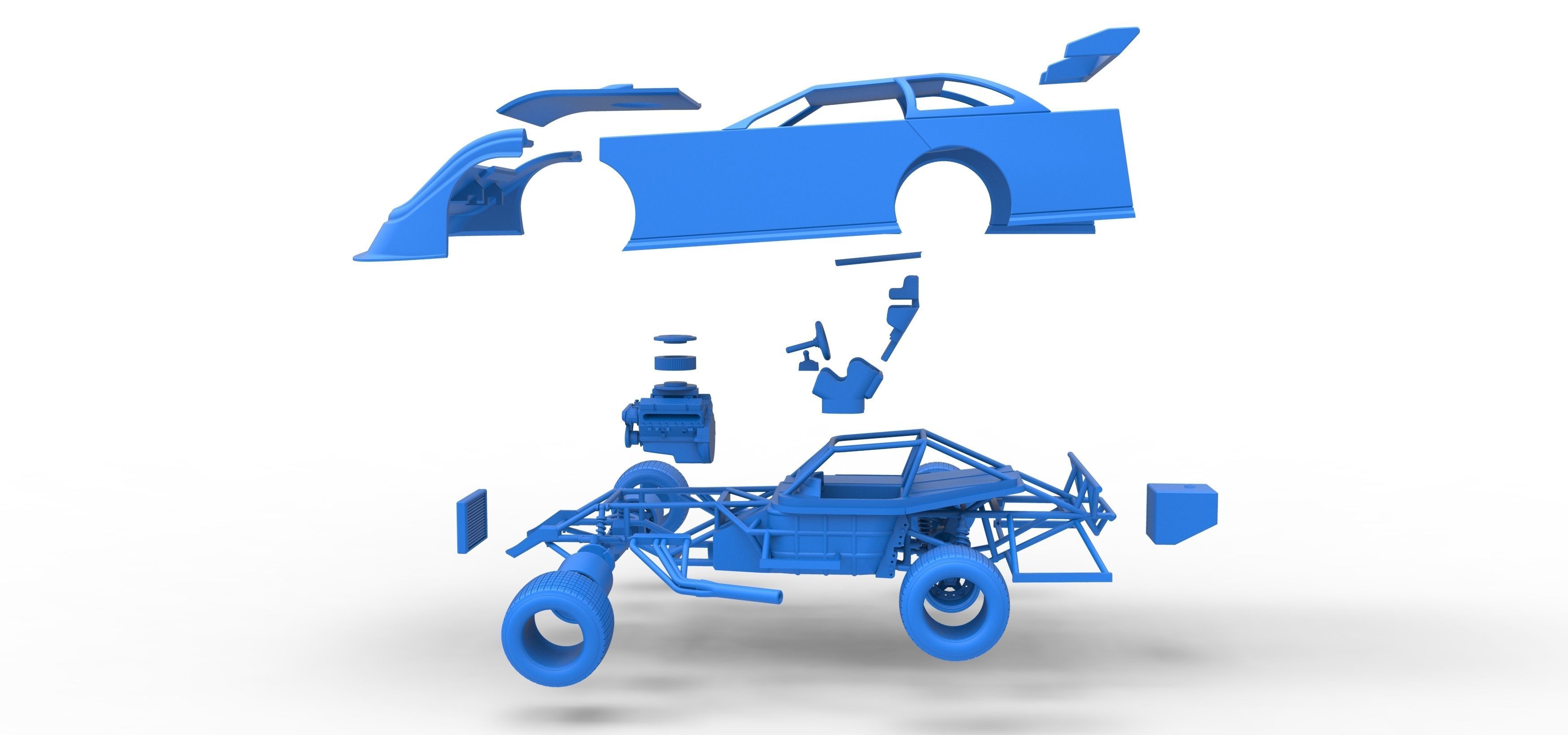 Super Dirt Late model Scale 1 to 25 3D print model_60