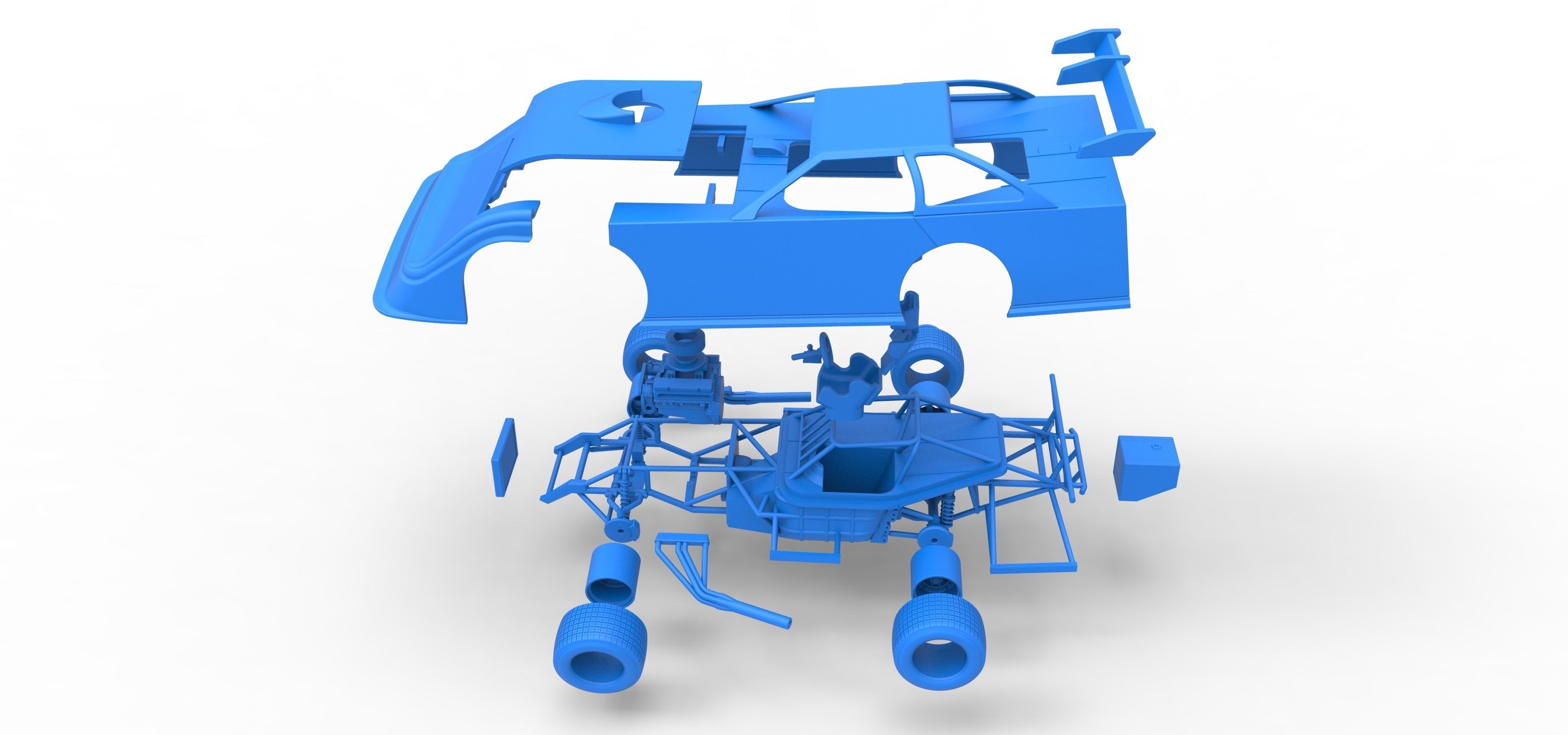 Super Dirt Late model Scale 1 to 25 3D print model_61