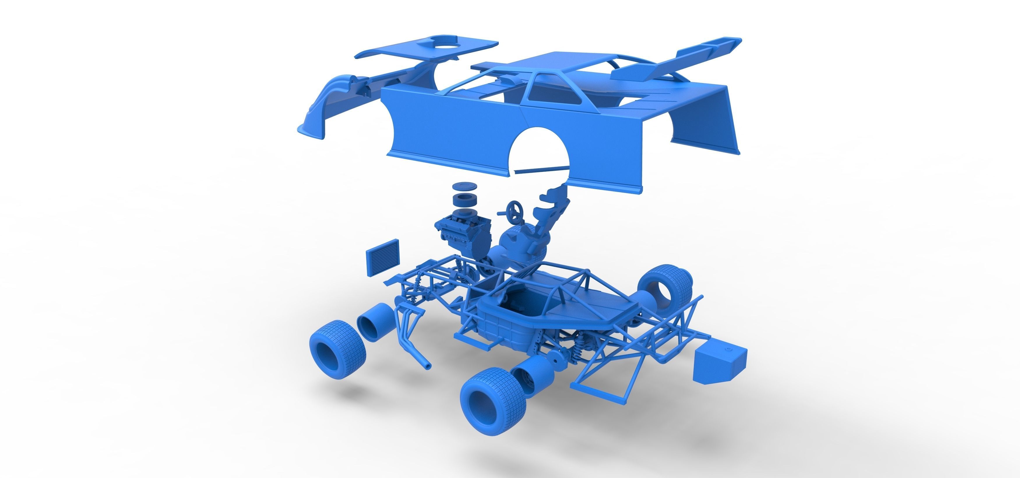 Super Dirt Late model Scale 1 to 25 3D print model_62