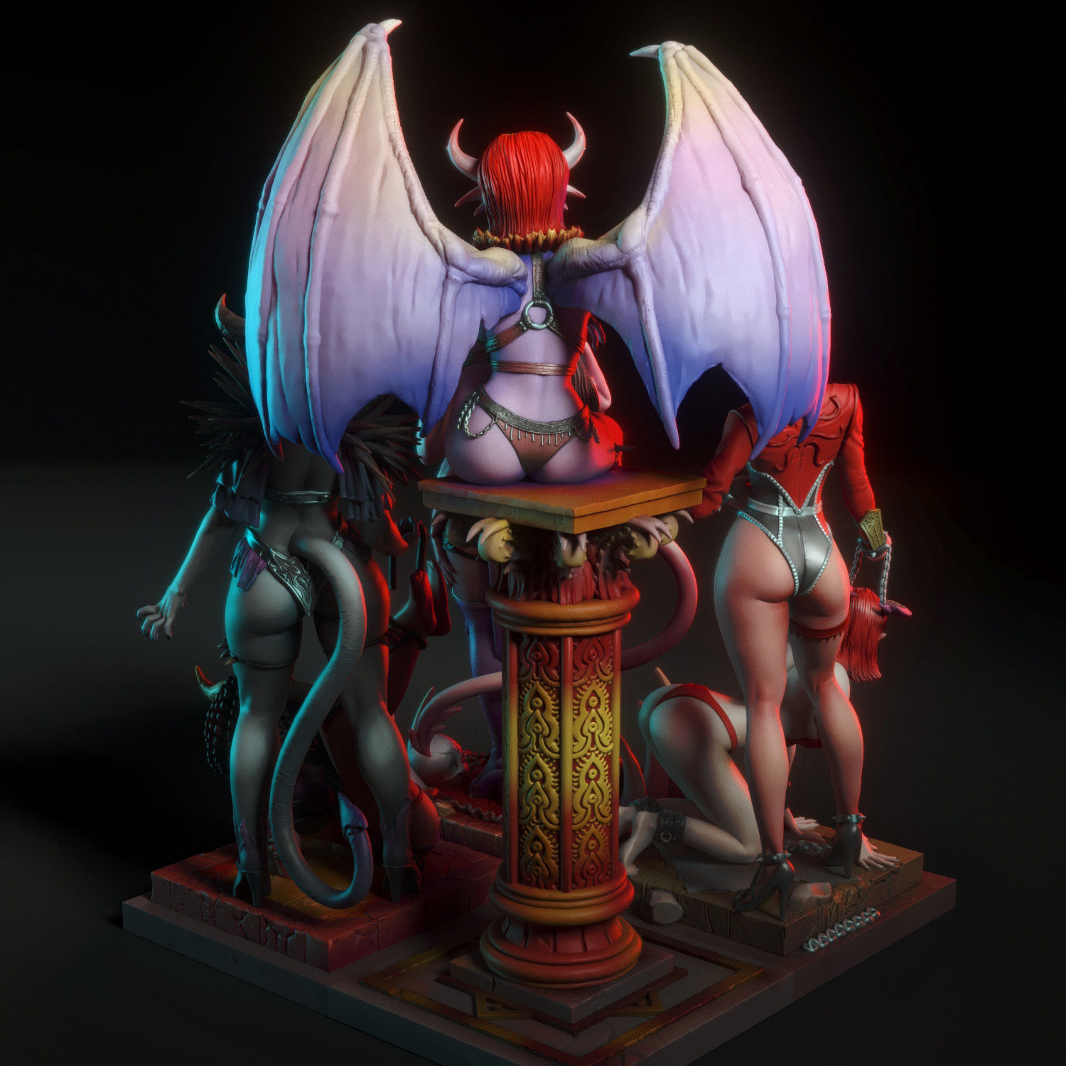 Motherless Grounds - Demon dominatrixes Bundle 3D print model_4
