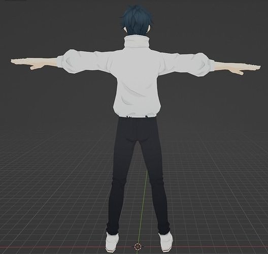 Yuta Jujutsu-Kaisen Low-poly 3D model
