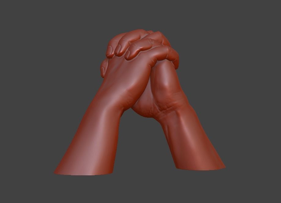 hands folded praying 3D print model_9