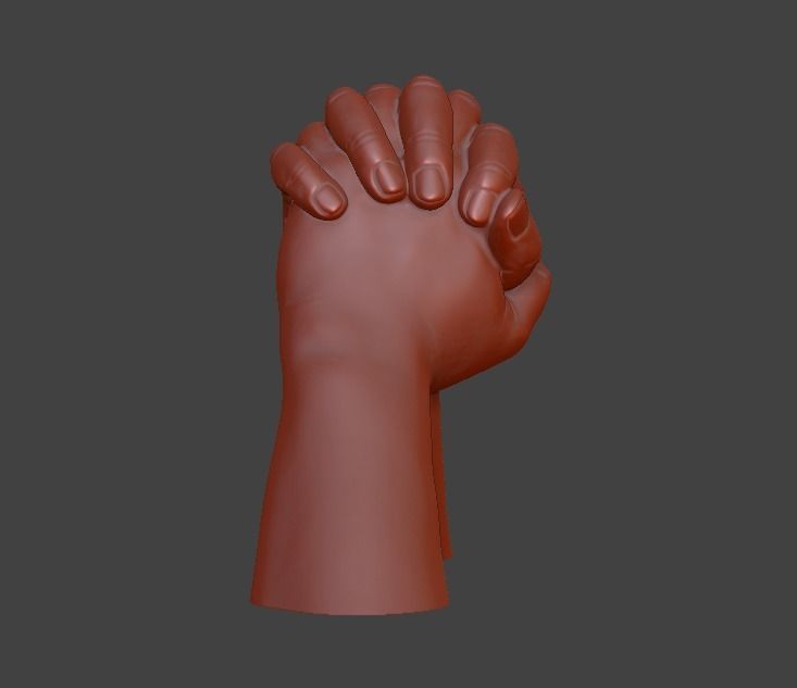 hands folded praying 3D print model_14