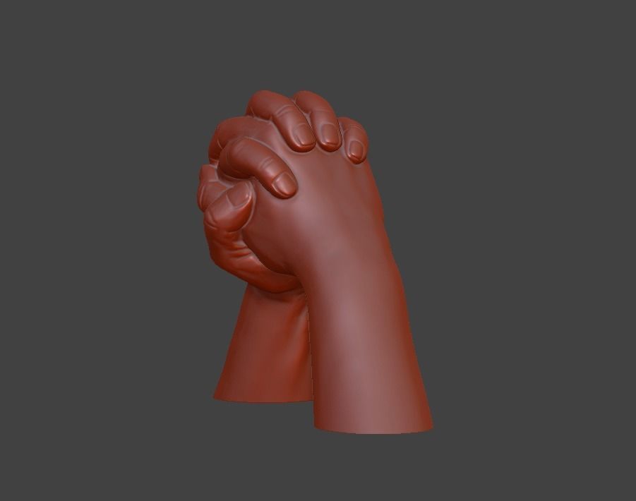 hands folded praying 3D print model_5