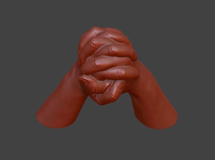 hands folded praying 3D print model_19