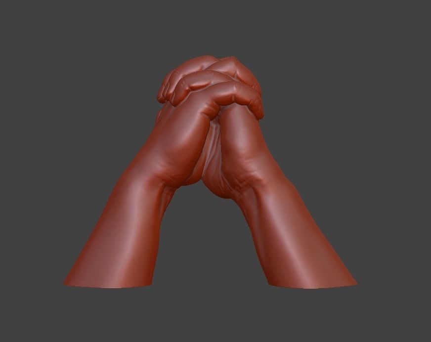 hands folded praying 3D print model_10