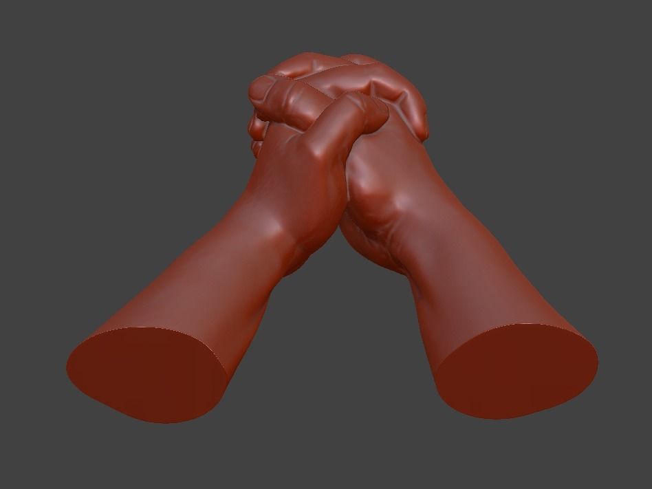 hands folded praying 3D print model_27