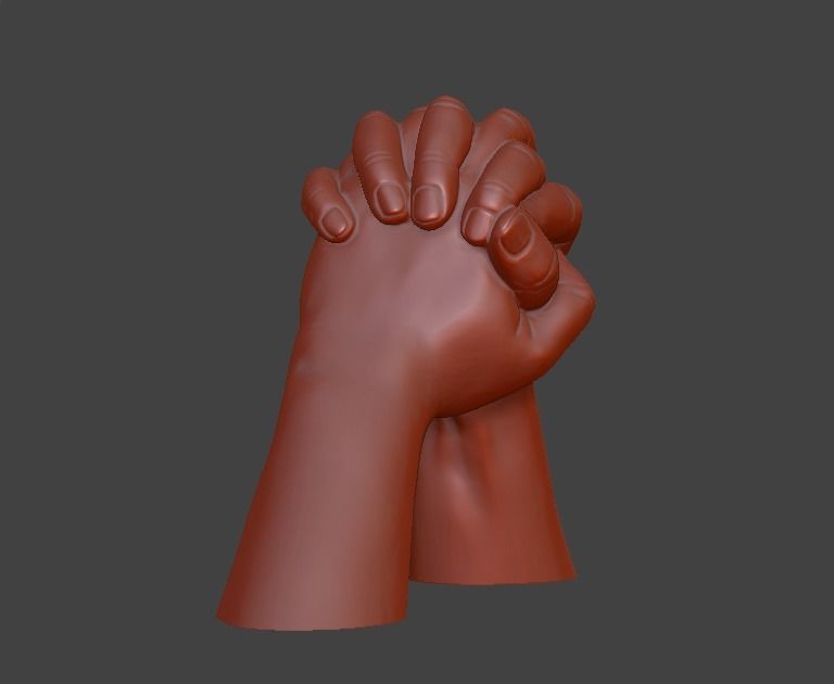 hands folded praying 3D print model_15