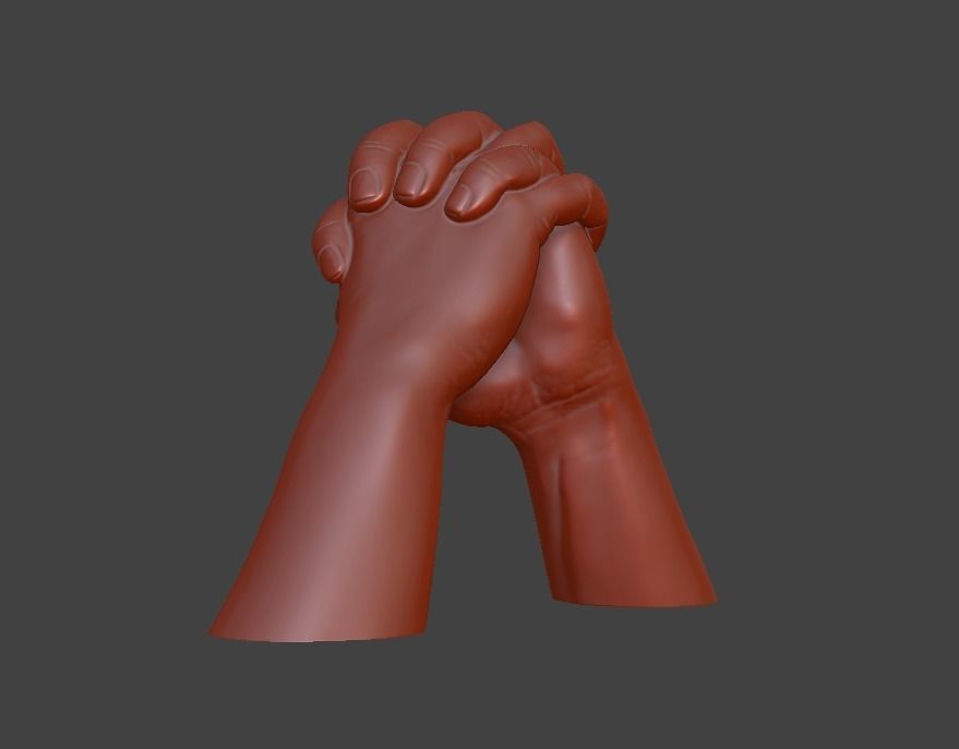 hands folded praying 3D print model_8
