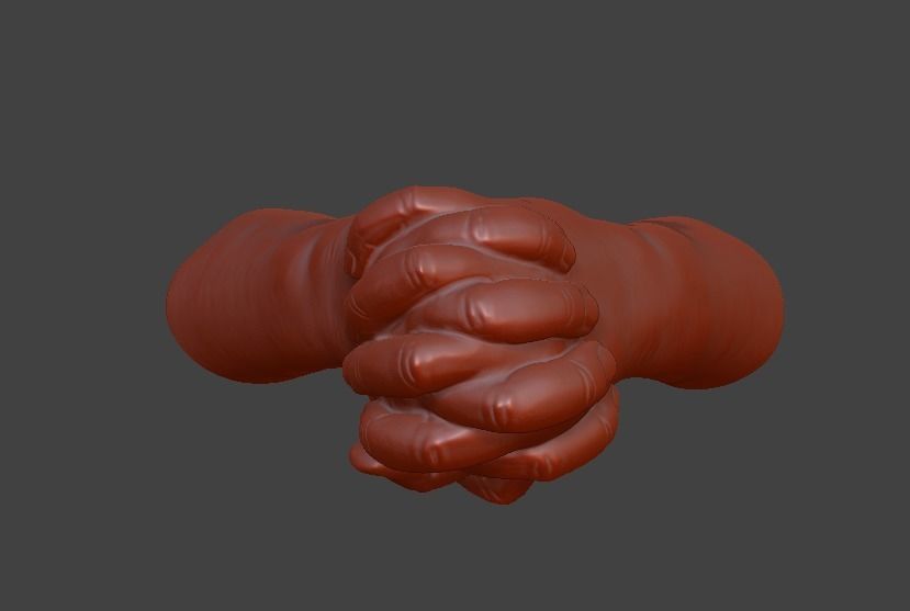 hands folded praying 3D print model_21