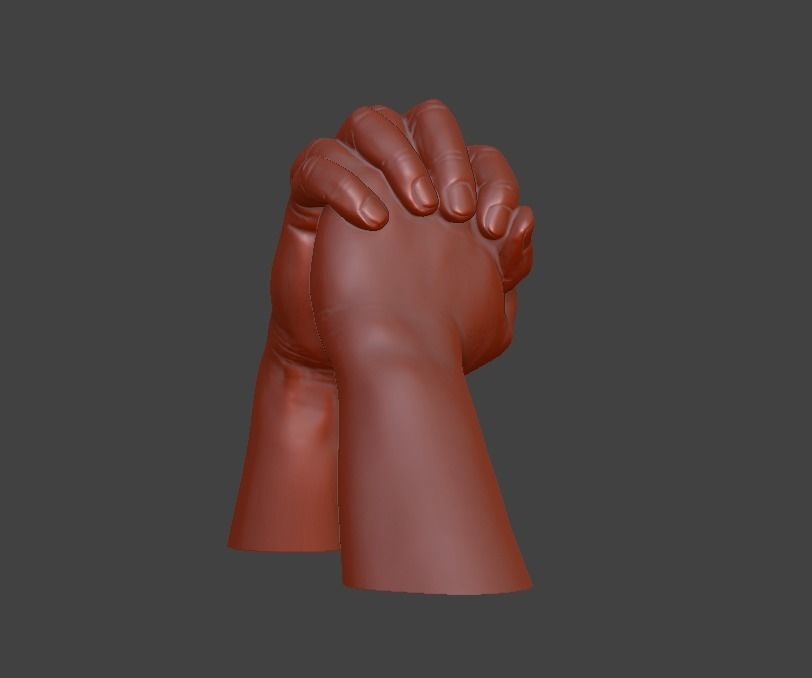 hands folded praying 3D print model_13
