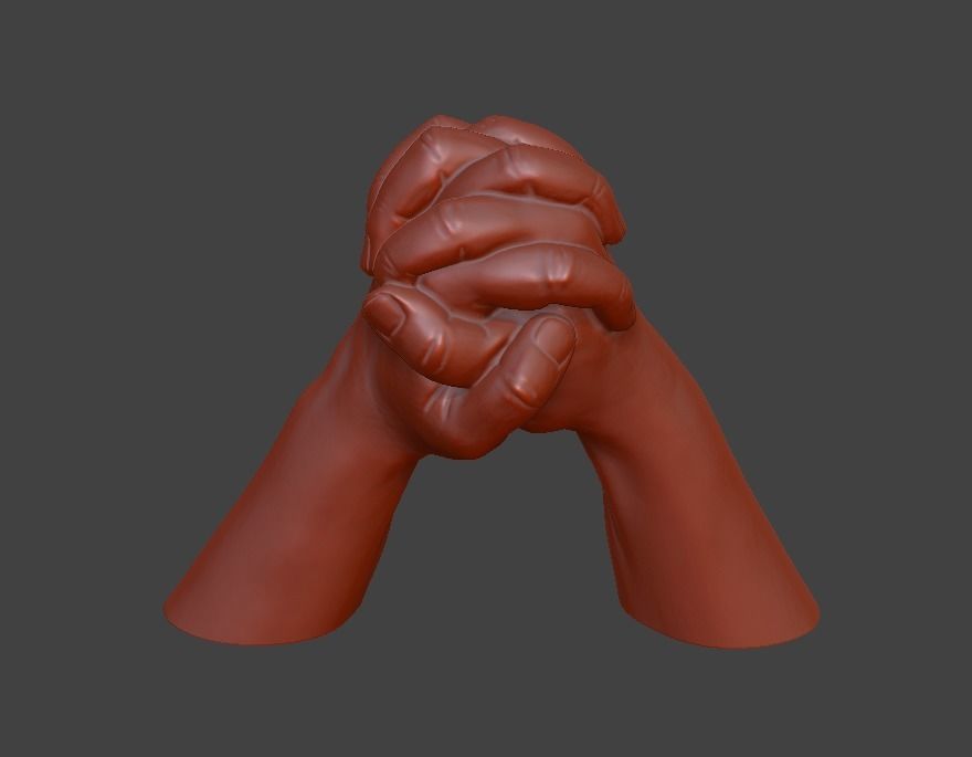 hands folded praying 3D print model_18