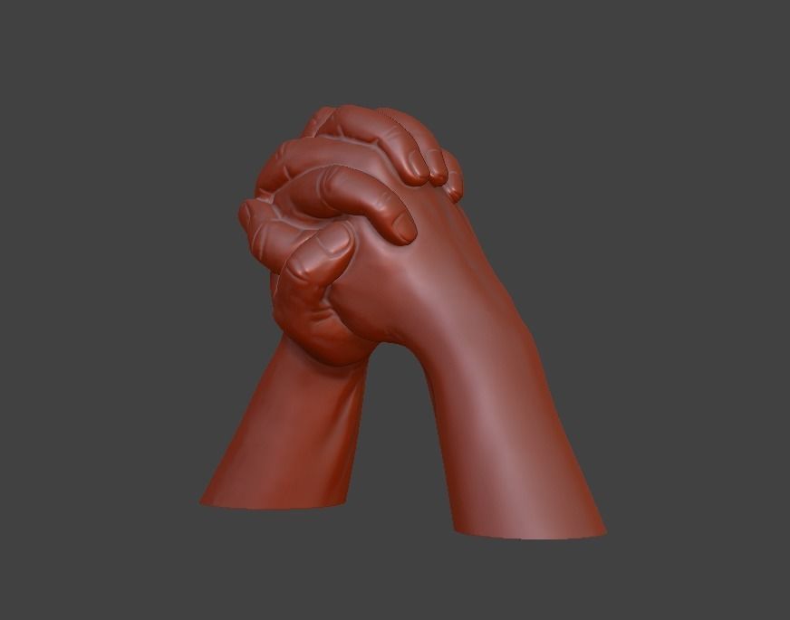 hands folded praying 3D print model_4
