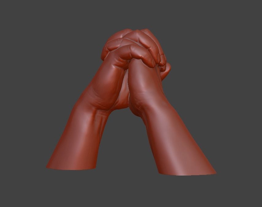 hands folded praying 3D print model_11