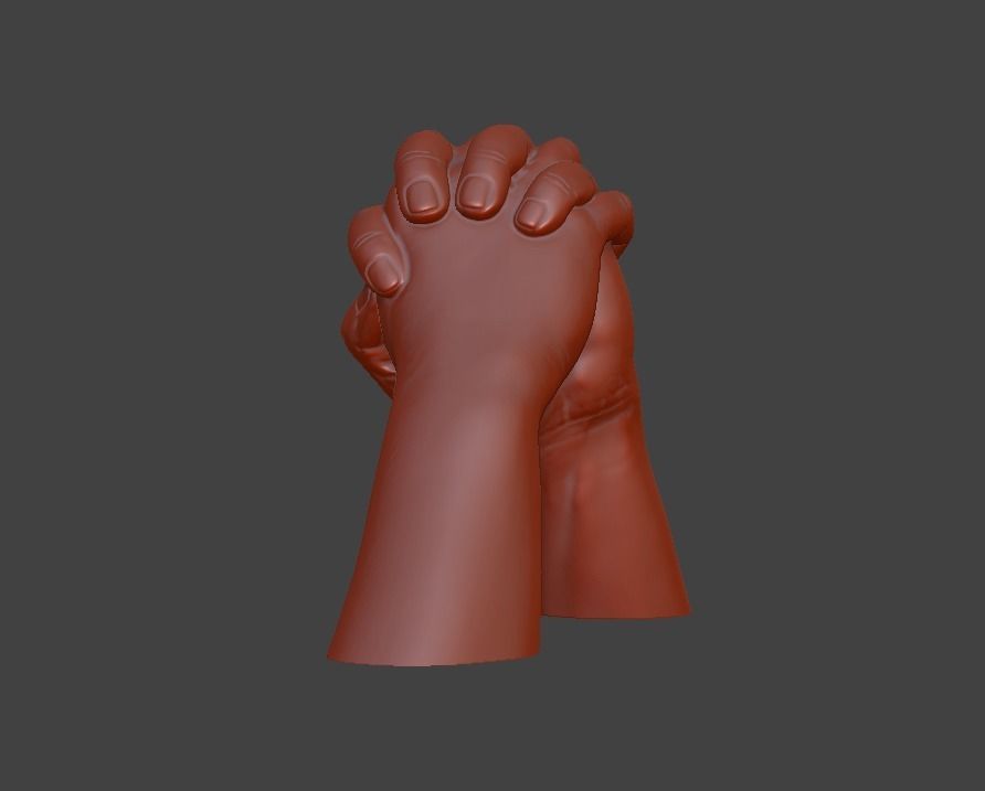 hands folded praying 3D print model_7