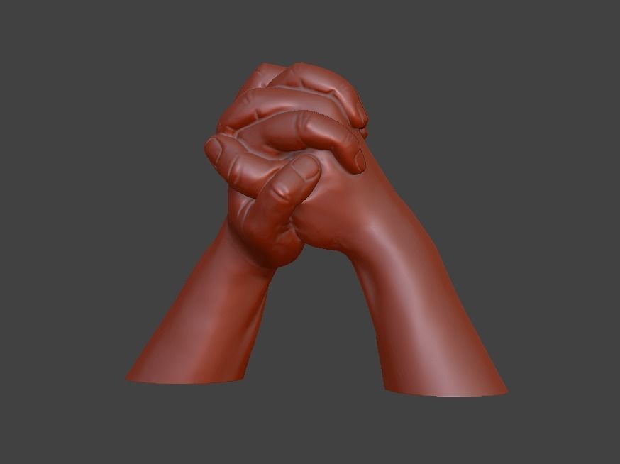 hands folded praying 3D print model_3