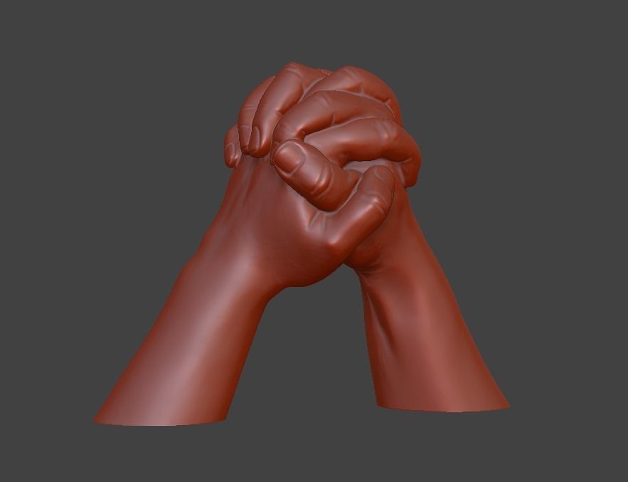 hands folded praying 3D print model_17